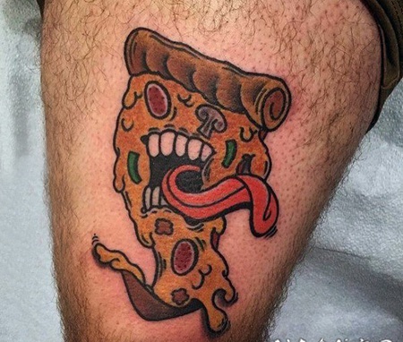 披萨纹身图案 十分美味可口的披萨纹身图案