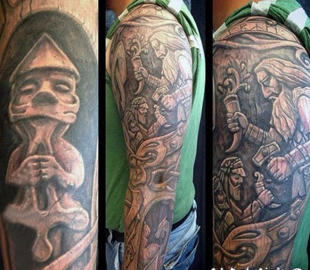 纹身树木的图像 奇趣的树木木刻纹身图案