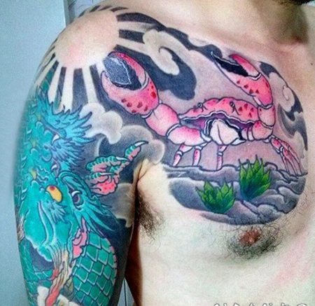 螃蟹纹身图案 个性十足的螃蟹纹身图案