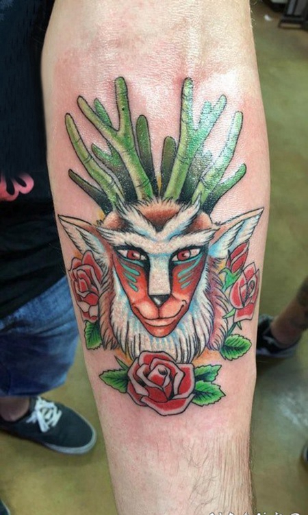 百乐动物纹身 男生手臂上彩绘的百乐动物纹身图片