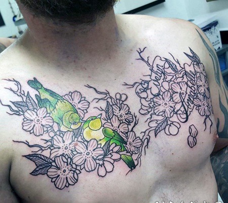 樱花纹身 设计别样的樱花纹身图案