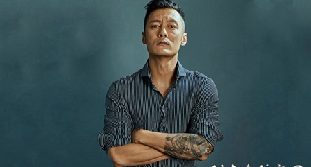 余文乐的纹身 明星手臂上素描的 人物肖像纹身图片