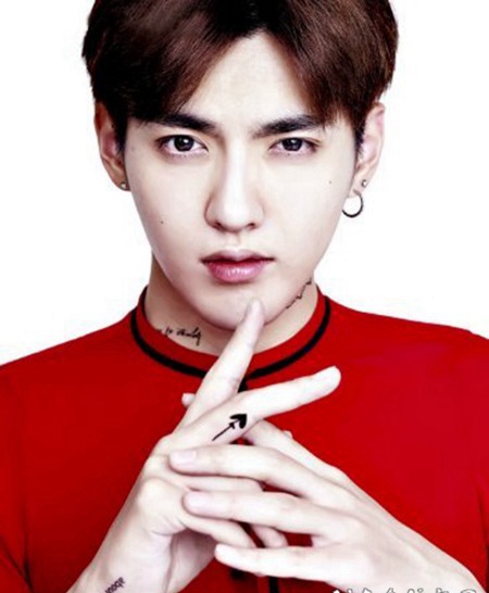 吴亦凡纹身图案 明星手上黑色的极简小图案纹身图片