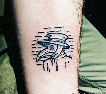 手臂纹身 男生手臂上黑色的动物纹身图片