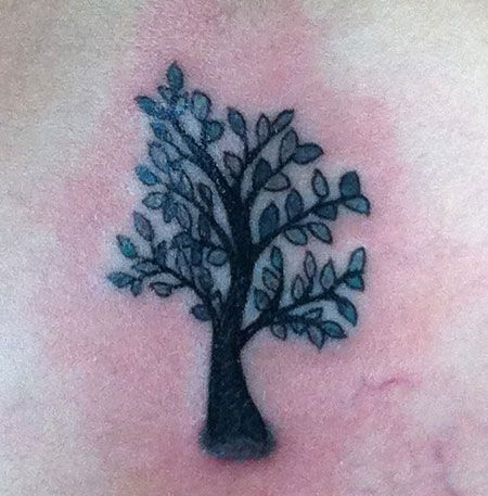 小树苗纹身图案