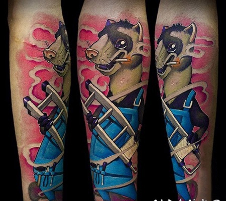 小动物纹身 彩绘纹身小动物纹身图案