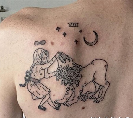 简单线条纹身 素描纹身黑色经典纹身图案