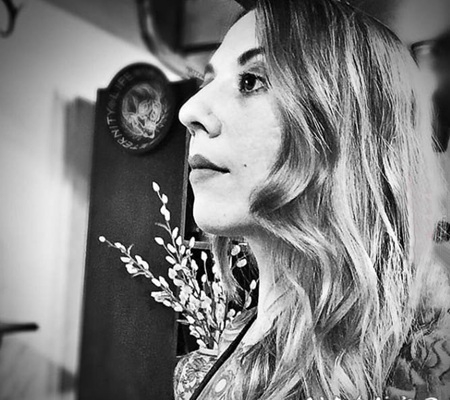 女性人物纹身图案 点刺纹身素描女性人物纹身图案