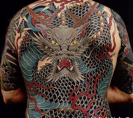 日本纹身 素描纹身彩色日本传统纹身图案