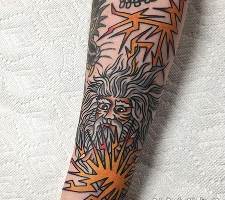 纹身彩色 彩绘纹身素描传统纹身图案