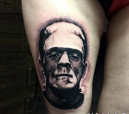 纹身黑色 黑灰纹身点刺技巧人物纹身图案