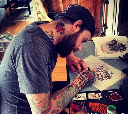 梵花纹身 小清新文艺纹身彩色梵花纹身图案