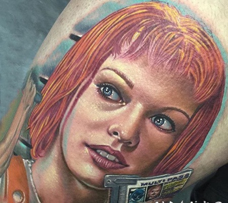 恐怖纹身 恐怖彩色人物纹身图案