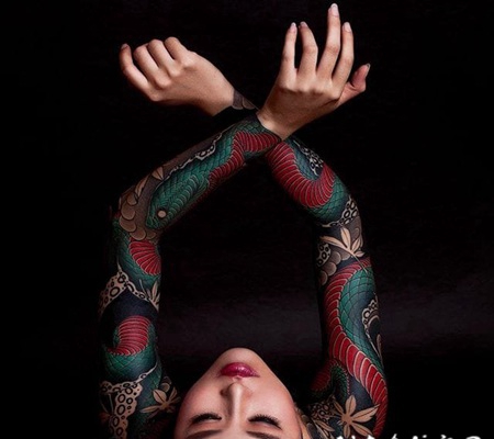 日本传统纹身图案 素描纹身彩色日本传统纹身图案