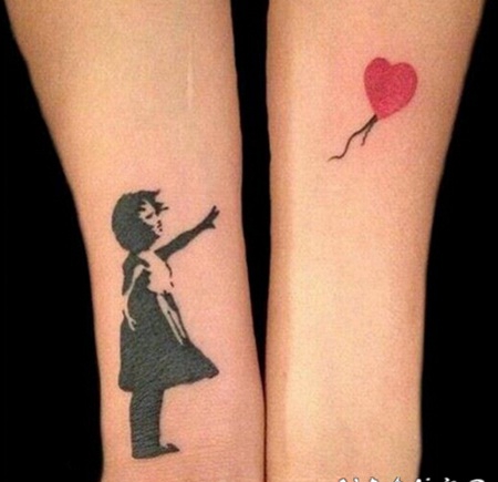 清新简雅手臂纹身