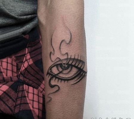 黑灰纹身 黑色纹身素描欧美抽象纹身图案