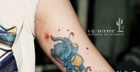 可爱卡通手臂纹身