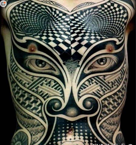 艺术满背刺青图案