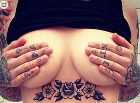 tattoo个性胸部纹身