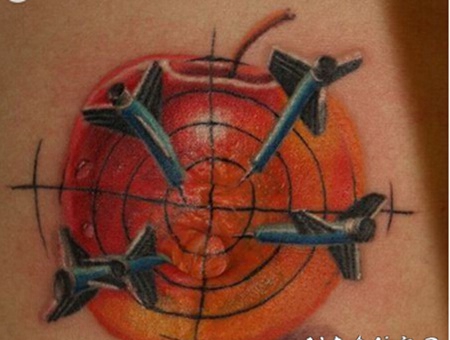 创意抽象腹部纹身