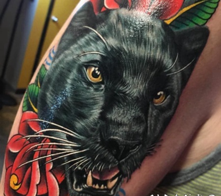 彩绘纹身 彩色纹身素描简单线条纹身图案