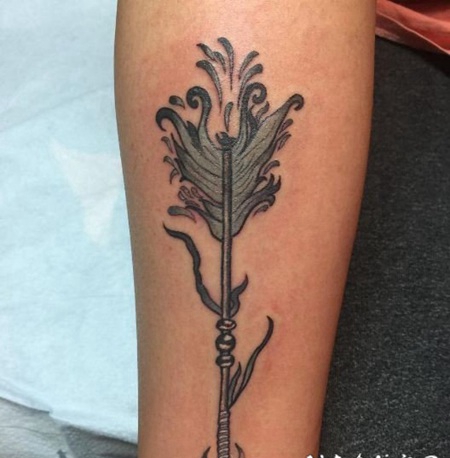 手臂纹身图片 简单线条纹身素描文艺手臂纹身图案