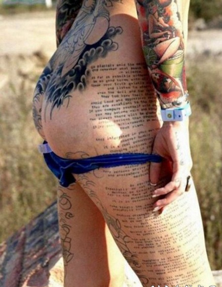 创意奇异臀部纹身