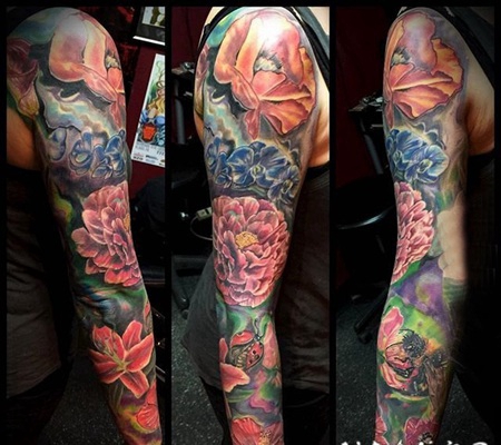 花朵纹身 花朵纹身文艺花臂纹身图案