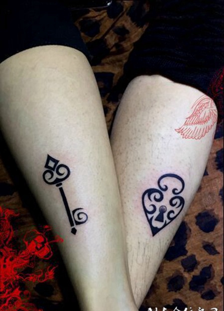 锁定今生情侣图腾纹身