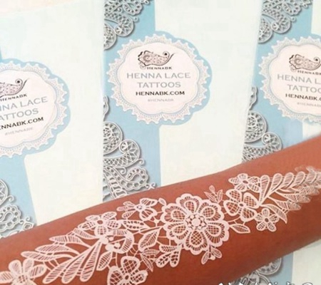 女生十分喜爱的白色隐形文艺小清新纹身图案