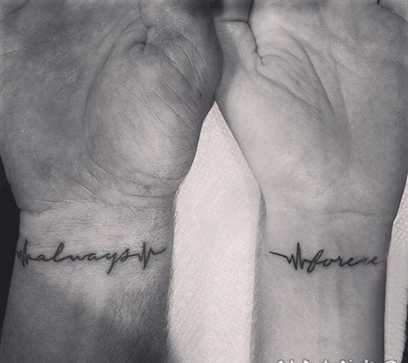 情侣线条素描文艺小清新唯美精致纹身图案