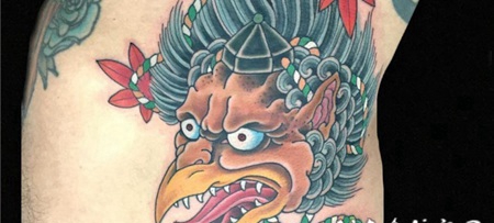 彩绘水彩素描日本传统经典纹身图案