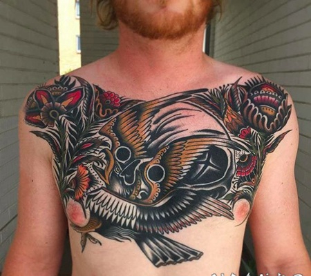 彩绘水彩素描创意霸气经典抽象纹身图案