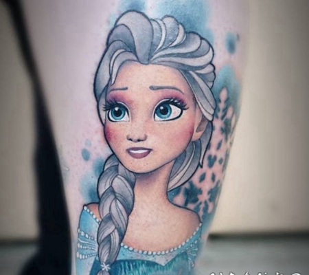 彩绘水彩素描文艺可爱经典迪士尼卡通纹身图案