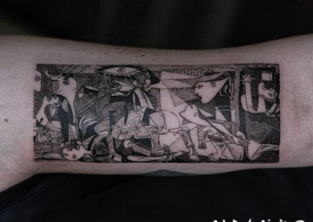 出自大师之手的彩绘水彩素描创意精美油画名画纹身图案