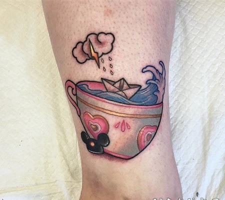 彩绘水彩素描创意精致有趣独特的纹身图案