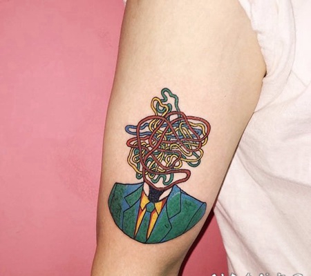 创意独特精致的设计感十足的抽象搞怪纹身图案