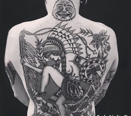 创意精致的素描有趣民族风格纹身图案