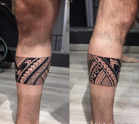 黑灰素描点刺技巧创意几何元素精美纹身图案