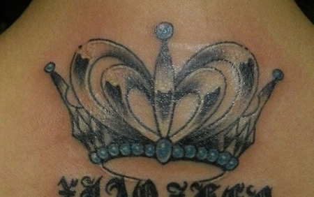 插图皇冠文字纹身图案
