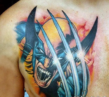 关于帅气的X战警系列人物肖像纹身图案