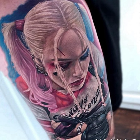 关于反派彩绘技巧简单线条人物肖像纹身图案