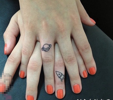 女生手指的创意文艺小清新唯美精致小图案纹身图案