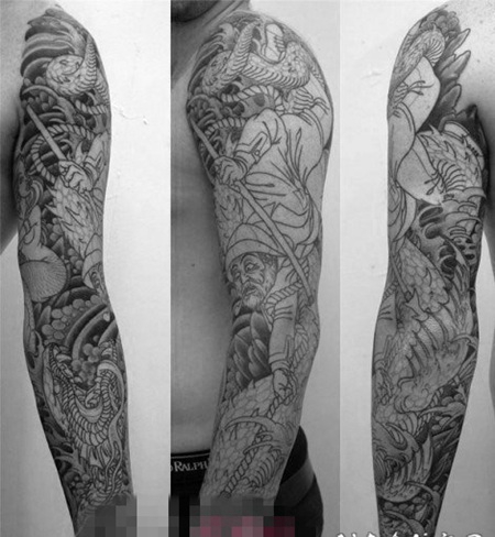 关于恐龙的彩绘创意个性动物纹身图案