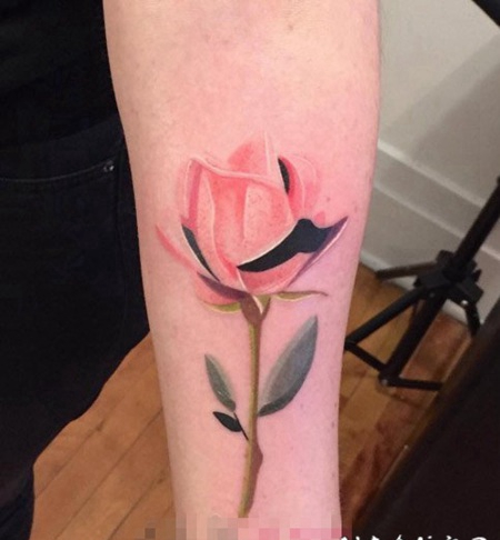 关于花朵的彩绘水彩文艺小清新创意唯美纹身图案