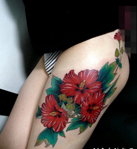 关于花朵文艺小清新唯美纹身图案