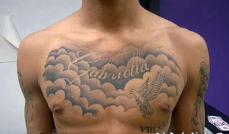 1简洁个性的黑白纹身点刺技巧云朵纹身图案大全