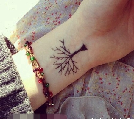 关于自然的小清新植物纹身生命树纹身图案