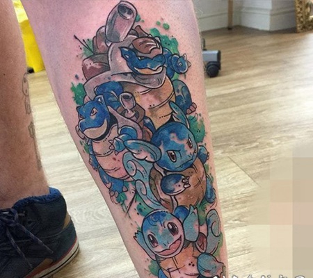 1彩绘纹身技巧简单个性线条纹身图案大全