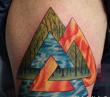 1多元化简单个性线条纹身几何小清新纹身图案